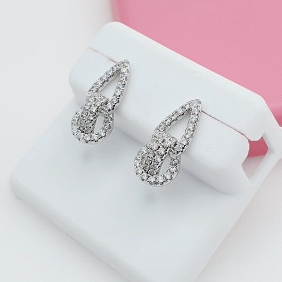 "925 Sterling Silver Cubic Zirconia Earrings, U19254686 - Picture 9 of 11